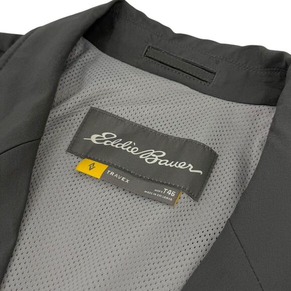 Eddie Bauer Men's Ultimate Voyager 3 Button Travex Travel Blazer Gray 46T - Picture 5 of 12